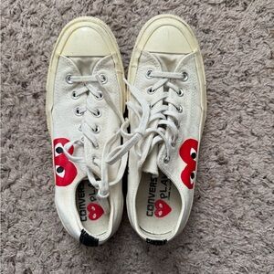 Comme des garcons x Converse white sneakers